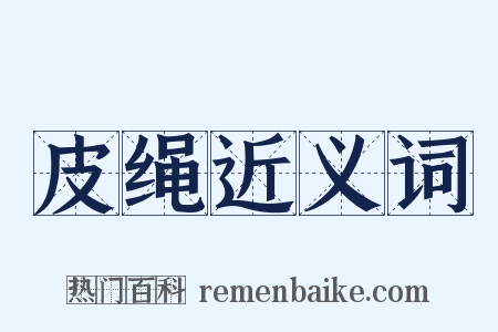 皮绳近义词是什么意思的图片